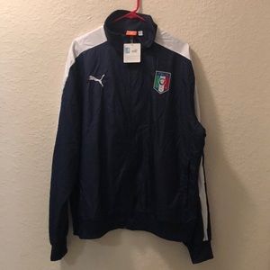 Italia Italy football soccer track jacket sz XXL
